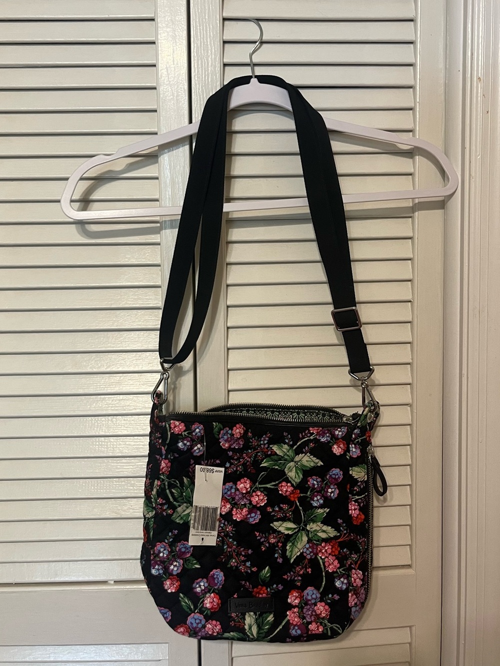 NWT Vera Bradley Carson Mini Hobo Crossbody- Winter Berry Pattern